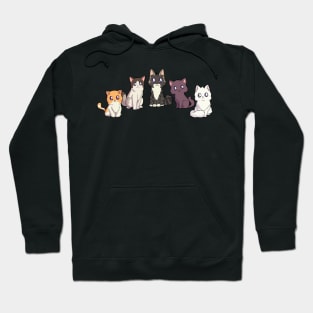 Five cute kittens - Kawaii cat Hoodie